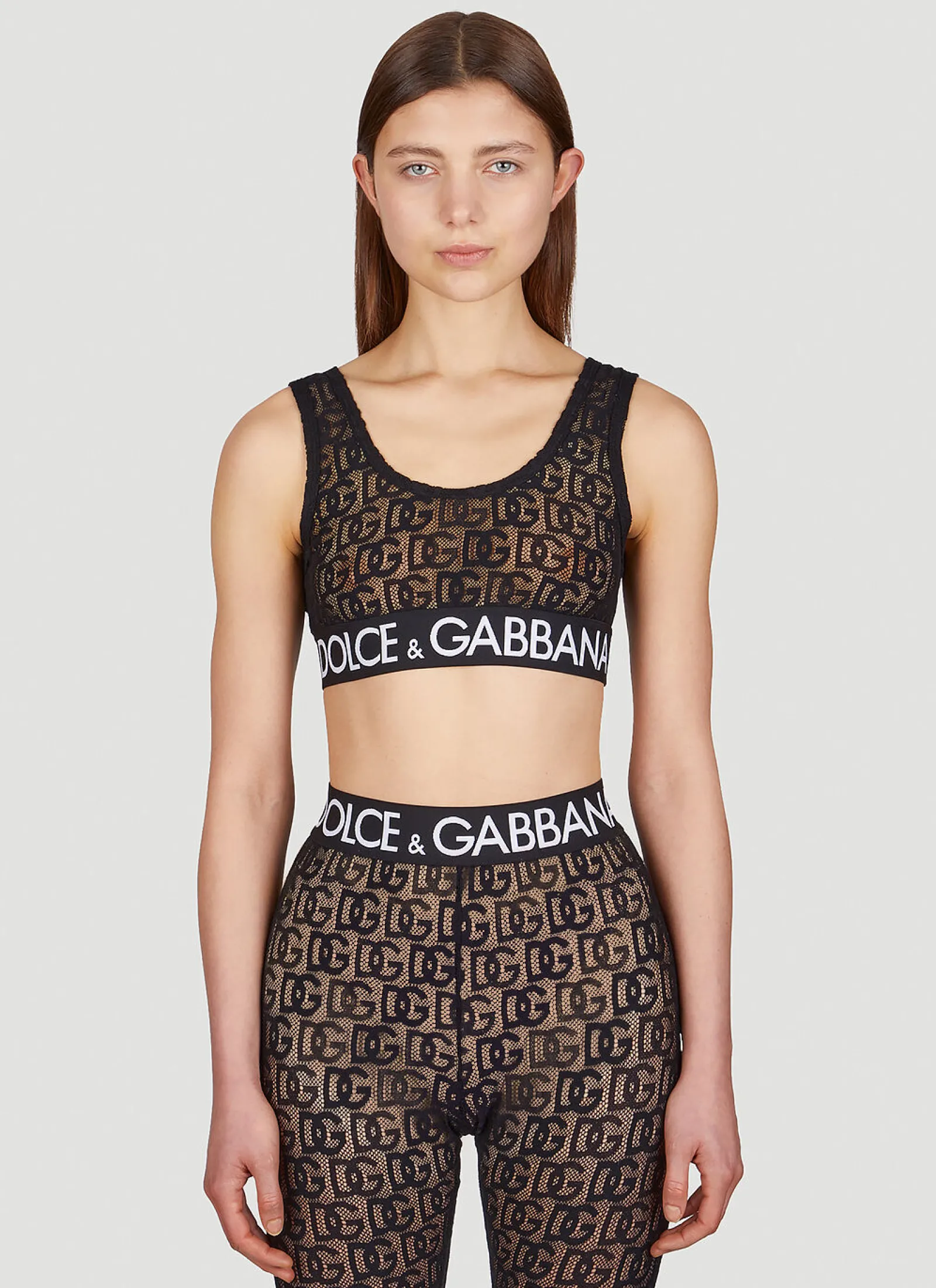 Logo Embroidery Bra Top>Dolce & Gabbana New