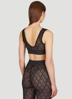 Logo Embroidery Bra Top><noscript><img width=