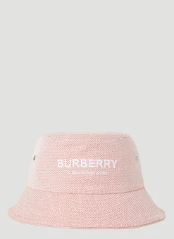 Men Burberry Hats^Logo Embroidery Bucket Hat