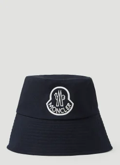 Men Moncler Hats^Logo Embroidery Bucket Hat