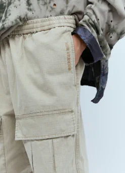 Men Acne Studios Pants^Logo Embroidery Cargo Pants