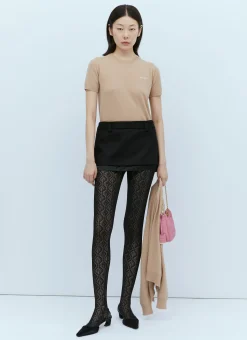 Logo Embroidery Cashmere Sweater>Miu Miu Discount