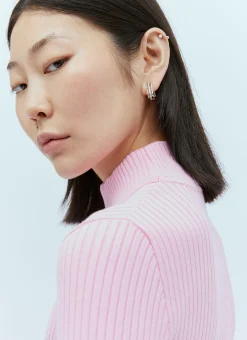 Logo Embroidery High Neck Sweater></noscript>Courrèges Clearance