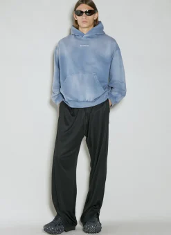 Men Balenciaga Sweatshirts^Logo Embroidery Hooded Sweatshirt