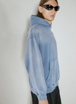 Men Balenciaga Sweatshirts^Logo Embroidery Hooded Sweatshirt