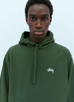 Men Stüssy Sweatshirts^Logo Embroidery Hooded Sweatshirt