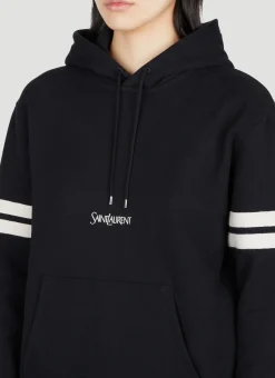 Logo Embroidery Hooded Sweatshirt></noscript>Saint Laurent