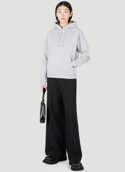 Logo Embroidery Hooded Sweatshirt>Saint Laurent Discount