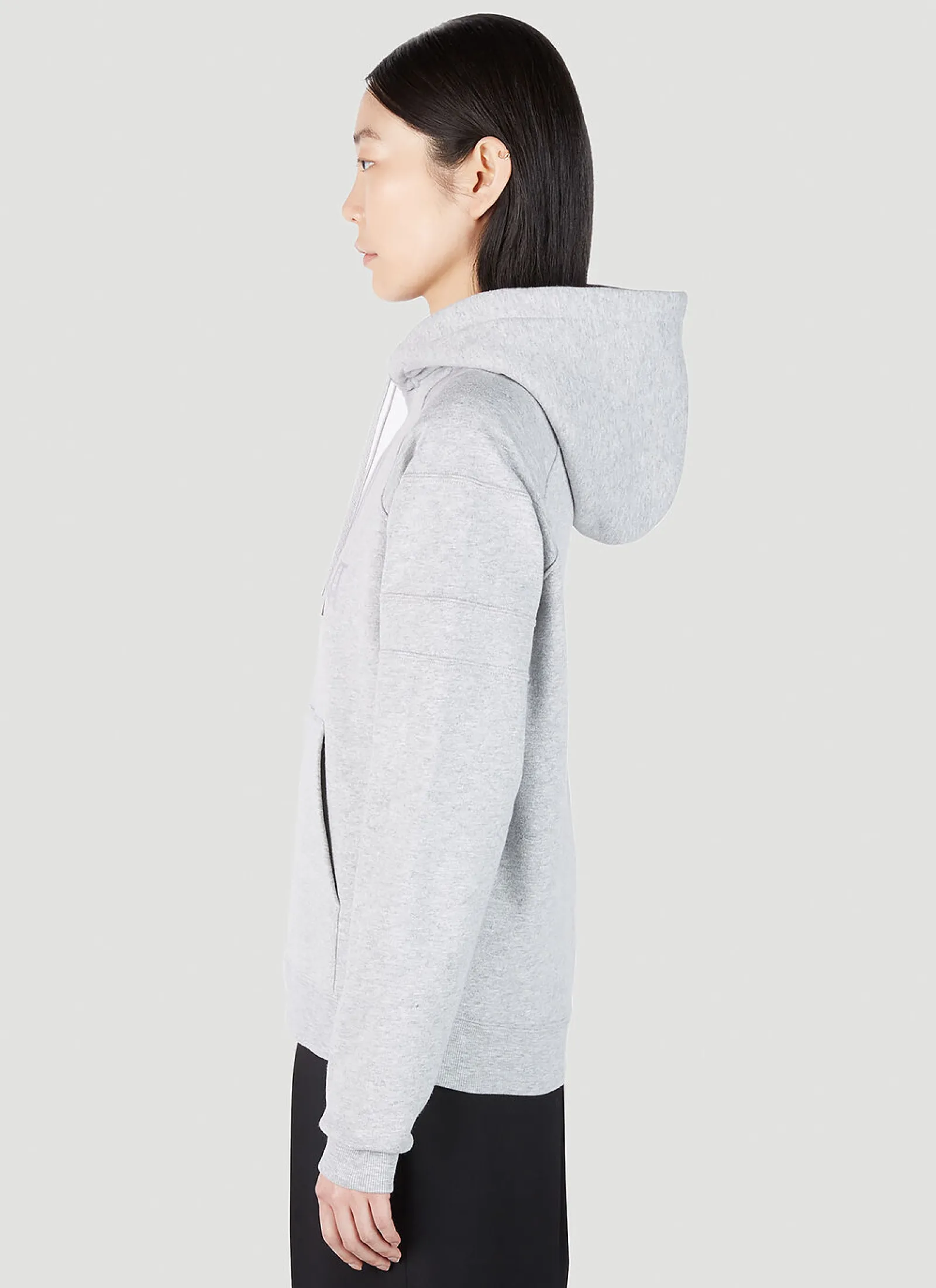 Logo Embroidery Hooded Sweatshirt>Saint Laurent Discount