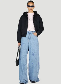 Logo Embroidery Hooded Sweatshirt>VETEMENTS New