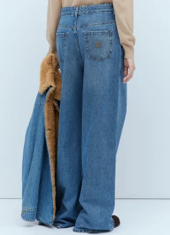 Logo Embroidery Jeans>Miu Miu Clearance