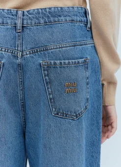 Logo Embroidery Jeans></noscript>Miu Miu Clearance