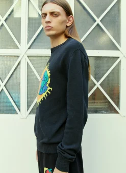 Men Sky High Farm Workwear Knitwear^Logo Embroidery Knit Sweater