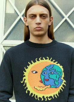 Men Sky High Farm Workwear Knitwear^Logo Embroidery Knit Sweater