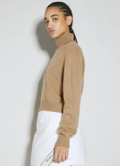 Logo Embroidery Rollneck Sweater>Prada Outlet