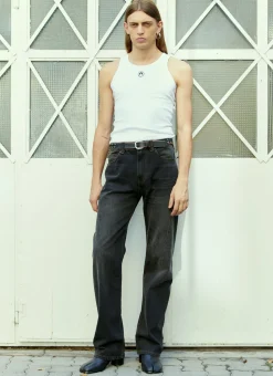 Men Marine Serre Tops^Logo Embroidery Tank Top