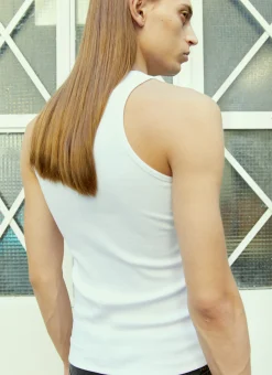 Men Marine Serre Tops^Logo Embroidery Tank Top