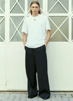 Men Marine Serre T-Shirts^Logo Embroidery T-Shirt