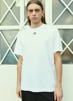 Men Marine Serre T-Shirts^Logo Embroidery T-Shirt