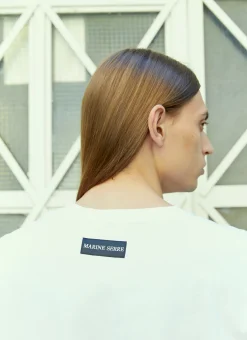 Men Marine Serre T-Shirts^Logo Embroidery T-Shirt