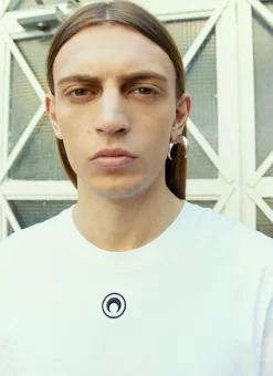 Men Marine Serre T-Shirts^Logo Embroidery T-Shirt