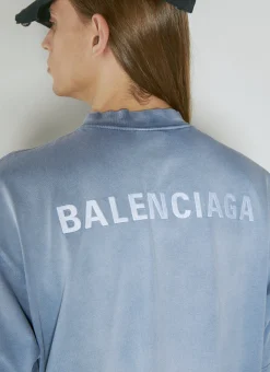 Men Balenciaga T-Shirts^Logo Embroidery T-Shirt