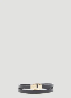 Men Saint Laurent Jewellery^Logo Engraved Wraparound Bracelet