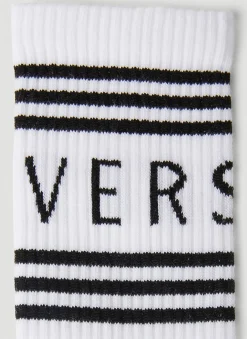 Men Versace Socks^Logo Intarsia Athletic Socks