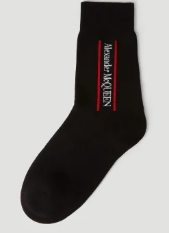 Men Alexander McQueen Socks^Logo Intarsia Socks