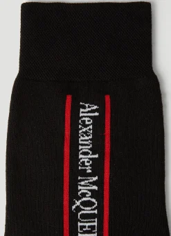 Men Alexander McQueen Socks^Logo Intarsia Socks