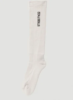 Men Rick Owens Socks^Logo Intarsia Socks