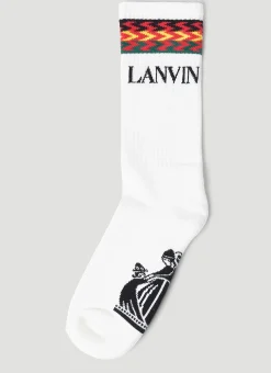 Men Lanvin Socks^Logo Intarsia Socks