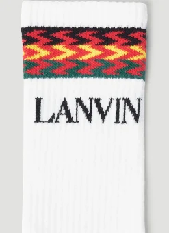 Men Lanvin Socks^Logo Intarsia Socks