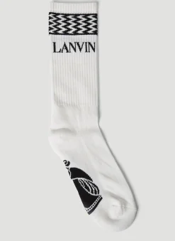 Men Lanvin Socks^Logo Intarsia Socks