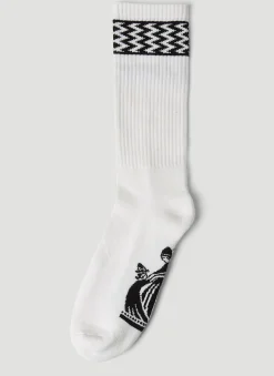 Men Lanvin Socks^Logo Intarsia Socks