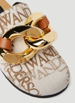 Logo Jacquard Chain Loafers></noscript>JW Anderson Sale