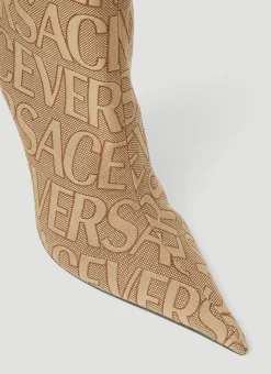 Logo Jacquard High Heeled Boots></noscript>Versace