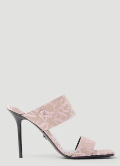 Logo Jacquard Mule Sandals>Versace New