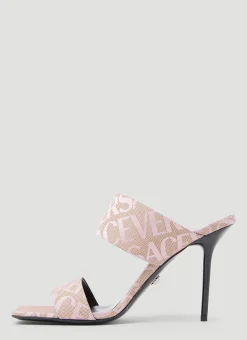 Logo Jacquard Mule Sandals></noscript>Versace New