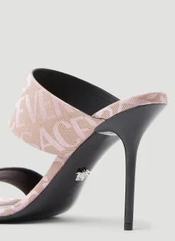 Logo Jacquard Mule Sandals></noscript>Versace New