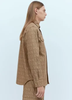 Men Versace Shirts^Logo Jacquard Overshirt