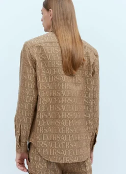 Men Versace Shirts^Logo Jacquard Overshirt