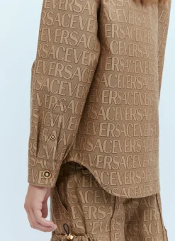 Men Versace Shirts^Logo Jacquard Overshirt