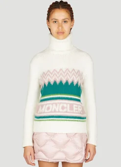Logo Jacquard Polo Neck Sweater>Moncler Clearance