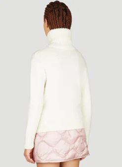 Logo Jacquard Polo Neck Sweater></noscript>Moncler Clearance
