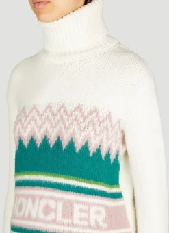 Logo Jacquard Polo Neck Sweater></noscript>Moncler Clearance