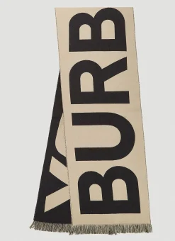Men Burberry Scarves^Logo Jacquard Scarf