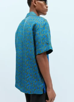 Men Versace Shirts^Logo Jacquard Silk Shirt