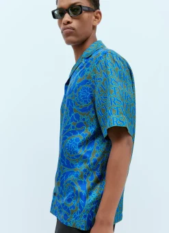 Men Versace Shirts^Logo Jacquard Silk Shirt