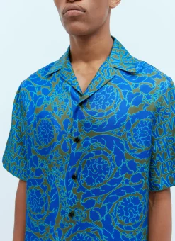Men Versace Shirts^Logo Jacquard Silk Shirt